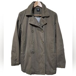 Vintage DKNY Jeans Olive Green Double Breasted Jacket Size M